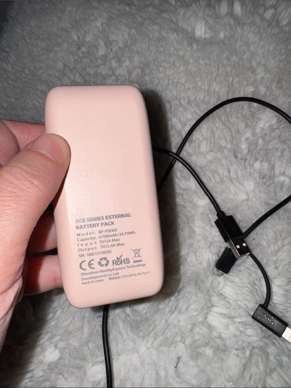 RAVPower Pink Portable Power Bank